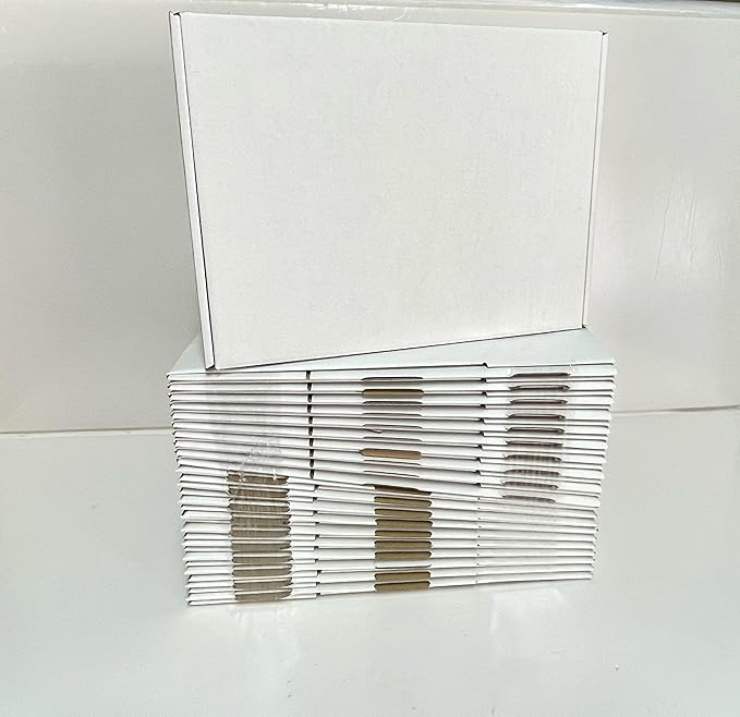 12x9x4 Shipping Boxes Set of 20, White Small Corrugated Cardboard Box, Mailer Box