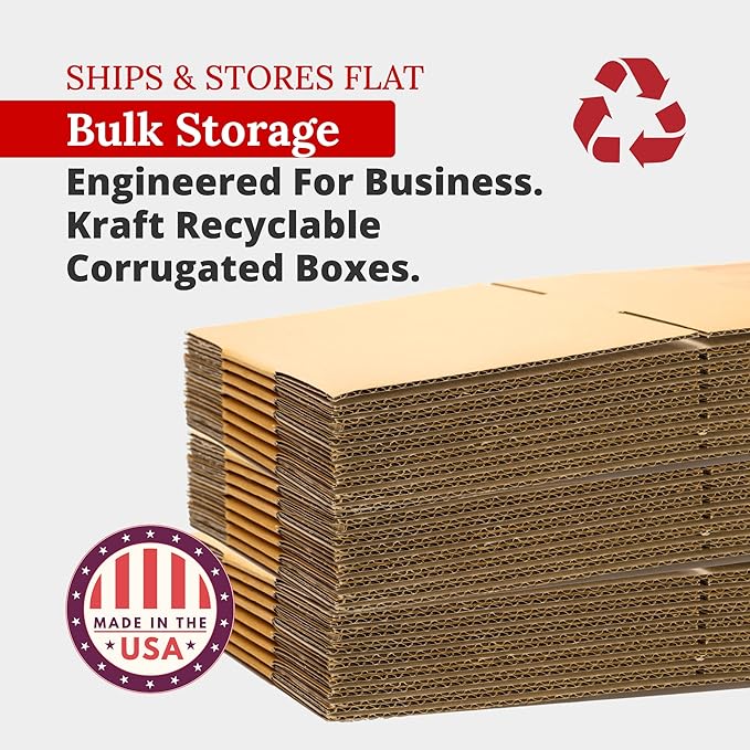 Partners Brand 14x10x8 Corrugated Cardboard Boxes, 14"L x 10"W x 8"H, Pack of 25 | Shipping, Packaging, Moving, Storage Box for Business, Strong Wholesale Bulk Boxes 14x10x8 14108