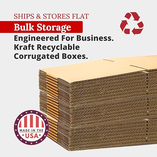 Partners Brand 15 x 12 x 6 Corrugated Cardboard Boxes, 15"L x 12"W x 6"H, Pack of , 25 | Shipping, Packaging, Moving, Storage Box for Business, Strong Wholesale Bulk Boxes 15126