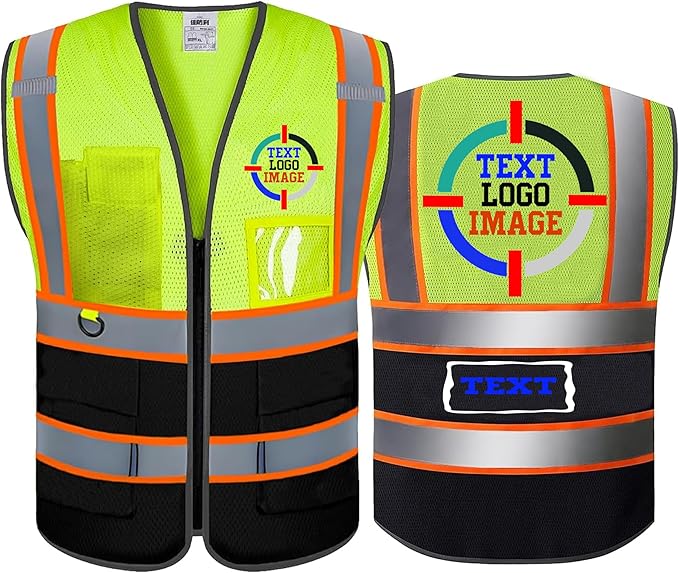 Personalized High Reflective Safety Vest Custom Hi Vis Safety Vest Men Women Construction Workwear Security Vest