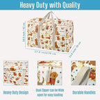 VENO 2 Pack Moving Bags and Large Christmas Storage Bins with lids. Alternative to Moving Boxes, Packing Supplies for College. Extra Large Heavy Duty Totes for Packaging (Holiday Pups, 2 Pack)