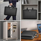 Fireproof File Organizer,Fireproof Document Box with Lock,Large 13 Pocket Expanding File Folder,Hard-Shell Portable Safe Storage for Letter/Legal Document,Laptop,Valuables-Black
