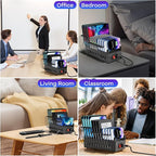 USB Charger Block, 300W 22 Port USB Charging Station for Multiple Devices, Desktop Wall Fast Charger with Storage Dividers, USΒ Power Strip Suitable for Home Office School Hotel