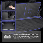 KELCSEECS® Floor Mats & Cargo Liner with Seatback Mats for 2021-2024 Ford Expedition Max 8 Seats Bench Seating(Only Fit Max), All Weather Protection TPE Floor Liners Full Set Accessories Black