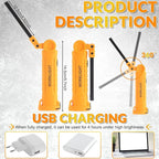 Mudder 6 Pcs LED Work Flashlights with Magnetic Base, Rechargeable, Portable, Yellow