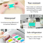 1X2 inch Label Stickers Roll for Thermal Printer 500PCS Colored Removable Freezer Labels Waterproof Blank Sticker Labels to Write on for Food Containers and Jars, Watercolor Green