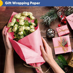 Vanhench 30"×1200" (100') Pink Wrapping Paper Roll, Solid Color Craft Paper for Mother's Day, Valentine's Day, Wedding, Birthday, Anniversary, Bouquet Flower, Poster Bulletin Board Paper