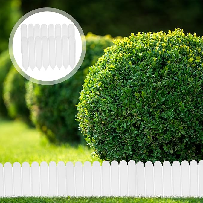 Plastic Garden Lawn Fence Temporary Border Panel for Landscape Edging and Ornamental Garden Bed Decoration