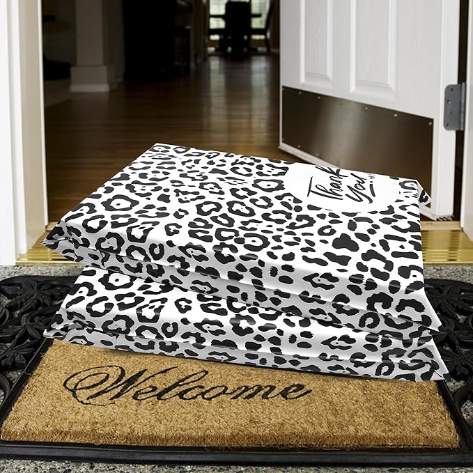 Poly Mailers10x13 Inch 25 Pcs - Leopard Printed Shipping Bags, 2.4mil Thickness, Waterproof and Tear Resistant Mailing Envelopes, Self-Sealing Packaging Bags for Small Business