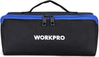 WORKPRO Tool Bag with Zipper, 10" Utility Wide Mouth Heavy Duty Tool Storage Bag, Multipurpose Zipper Tool Pouch Tote Bag for Organizer 3-pack