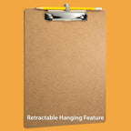 Achieva Recycled Wood Clipboard, Letter Size, Low Profile Clip with Pen Holder, 24 PK (68003)