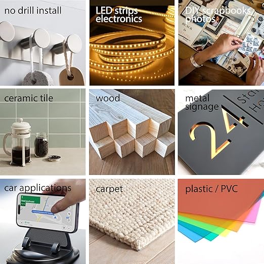3M 300LSE Double Sided Adhesive Tape Roll - 1/2" x 36 ft, Clear, Heavy Duty, Heat & Water Resistant for Picture Hanging, LED Strips, DIY Crafts, Car Décor, Electronics