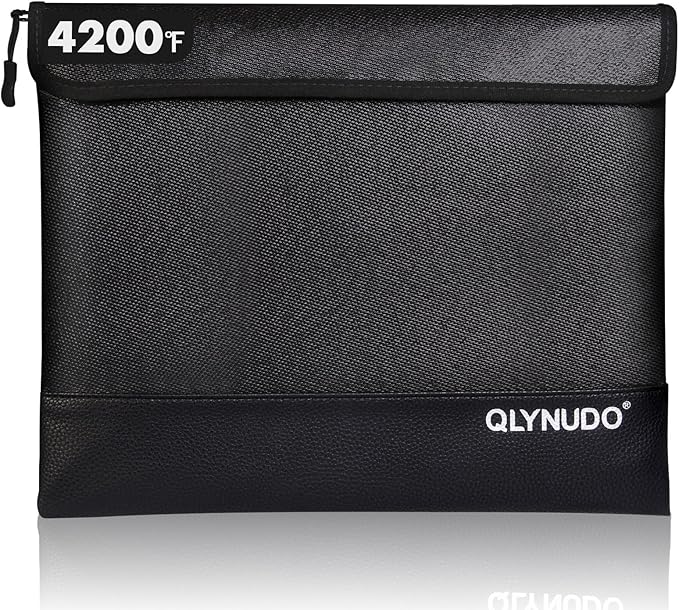 Fireproof Bag for Cash & Documents - A4 (11x13.3") Waterproof Fireproof Document Bag, 4200℉ Resistant, Reflective, Secure Protection for Valuables