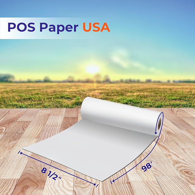 8 1/2" x 98' Thermal Fax Paper (6 Rolls/Case) - BPA Free