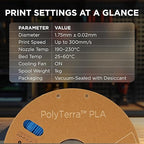 Polymaker Matte PLA Filament Sapphire Blue 1.75mm 1kg 3D Printing Filament, PolyTerra 3D Printer PLA Filament