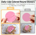 2 inch Dot Stickers Labels Circle Garage Sale Sticker 750Pcs Round Thermal Printer Stickers Printable Writable Price Labels for Yard Sale, Pink