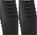10 Pack Foldable Clipboards, A4 Clipboard Folder, Office Clipboard Folder with Double Clips Metal Clip, Storage Clipboards for Office, School or Medical Field(Black)