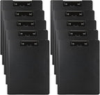 10 Pack Foldable Clipboards, A4 Clipboard Folder, Office Clipboard Folder with Double Clips Metal Clip, Storage Clipboards for Office, School or Medical Field(Black)
