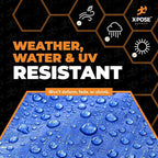 Better Blue Poly Tarp 12' x 16' - Bulk Full Pallet (480 Pack) Multipurpose Protective Cover - Lightweight, Durable, Waterproof, Weather Proof - 5 Mil Thick Polyethylene - by Xpose Safety