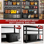 84" H Garage Shelving,Storage Shelves 3050LBS Heavy Duty Storage Shelves,Adjustable Metal Shelving,for Garage,Warehouse,Basement,Pantry 84" H x 55" W x 24" D