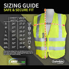 CustomGrips BY SISO SAFETY Vest with High Visibility Reflective Strip Work Vest