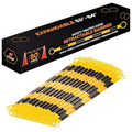 Retractable Barrier for Safety Traffic Cones - 2" OD - Large Yellow and Black Bar Barricade - for Road Construction, Parking, Warning, Temporary Security Divider (80, Yellow & Black, 53" x 84")
