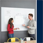 Quartet Magnetic Dry Erase Board, 96" x 48" Glass White Board for Wall, Frameless, InvisaMount, White (Q25F04IMW)