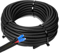 Sasylvia 1/4" x 200 ft Split Wire Loom Tubing Automotive Wire Loom Assortment Split Cable Sleeves Bulk Flexible Electrical Conduit Protective Kit