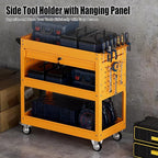 Heavy Duty 3 Tier Tool Cart, Mechanic Metal Rolling Tool Cart with Storage Drawers for Garage Workshop