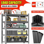 Heavy Duty Storage Shelves 5-Tier Adjustable Garage Shelving Unit, Strong Metal Storage Rack Shelving for Garage, Warehouse, Pantry Organization 16" D x36 W x78 H