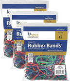 Upgrade Rubber Bands, Assorted Sizes & Colors, 1 lb 3-Pack, USA