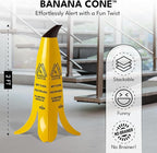 Banana Cone® Safety Sign, (Case of 6), 2FT Height, CAUTION WET FLOOR