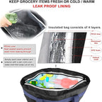 BeeGreen Cooler Bag Soft Leakproof Insulated Tote with Zipper for Beach Travel Grocery