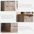 OKD Farmhouse File Cabinet with 2 Drawers, 35.3" Lateral Filing Cabinet with Hanging File Folders, Interlocking Drawers, Wood Rustic Storage Cabinet for Home Office, Living Room, Light Rustic Oak