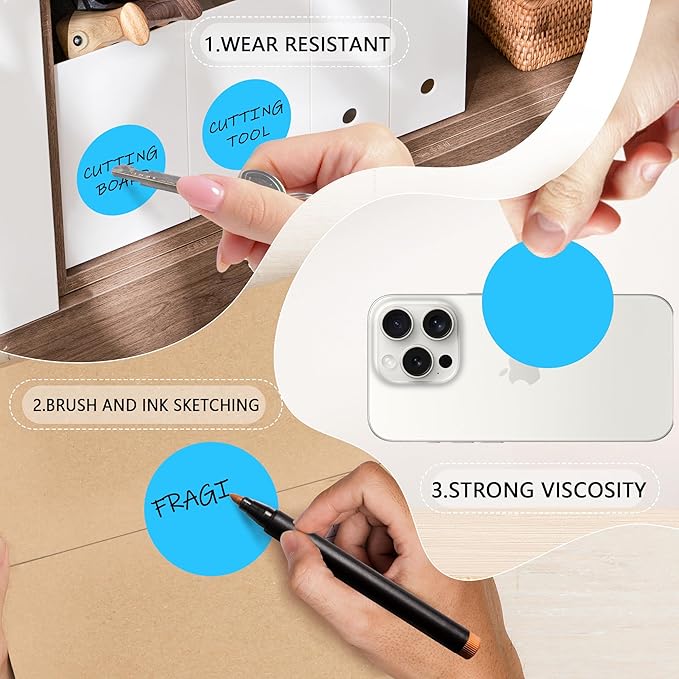 2 Inch Sky-Blue Circle Stickers 500 Pcs,Permanent Color Coding Dots for Office,Home Organization, File Classification,Multipurpose Labels