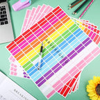 Tallew 2800Pieces 10 Color Coding Labels Rectangle Colored Stickers Assorted Removable Stickers for Classrooms Offices Labeling Marking(0.5" X 1.77")