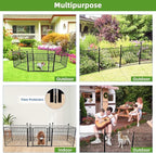 ADAVIN Garden Fencing 36 Inch High, Low Threshold Door, 10 Panels Total 22.1 Ft(L), Dog Fence Outdoor for Yard, Animal Barrier Fence, Fencing for Garden Beds, Pet Fences, Garden Fence Border.