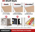 HOMEDANT 5 Tier Storage Shelves Adjustable Laminated Boltless Garage Metal Shelving Unit Heavy Duty Utility Rack Shelf Warehouse Pantry Closet Kitchen (2, (L) 48.1" W, White)