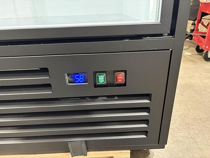 71” Wide Commercial Beverage Refrigerator Display Fridge, Stainless Steel Merchandiser Three Glass Door Drink Cooler With LED Light Adjustable Shelves,ETL Sanitation,65 Cu Ft,BALCK (Wheels Included)