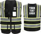 A-SAFETY Mesh High Vis Vest Lightweight Reflective Construction Vest with Pockets Safety Vest for Men/Women