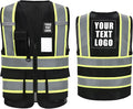 A-SAFETY Mesh High Vis Vest Lightweight Reflective Construction Vest with Pockets Safety Vest for Men/Women
