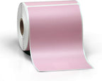 4" X 6" Direct Thermal Perforated Stickers Labels for Shipping Labels, Inventory, and Color Coding - Compatible with Zebra, Rollo, Godex and More (Pink, 48 Rolls)
