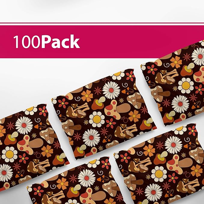 6x9 Poly Mailers – Cottagecore Mushrooms – Waterproof, Tear-Resistant Shipping Bags with Adhesive Seal – 100 Pack – Package Mint
