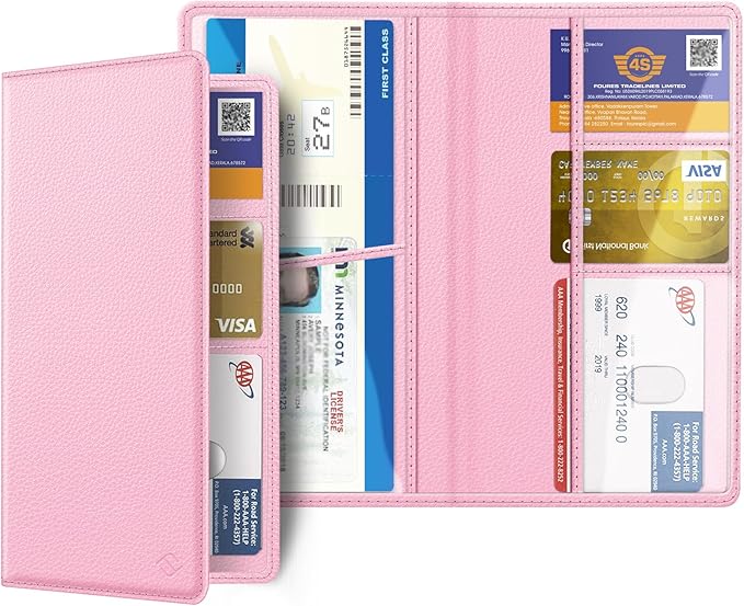 FINPAC Car Registration and Insurance Card Holder, Vehicle Glove Box Card Organizer Wallet Automobile Accessories for License