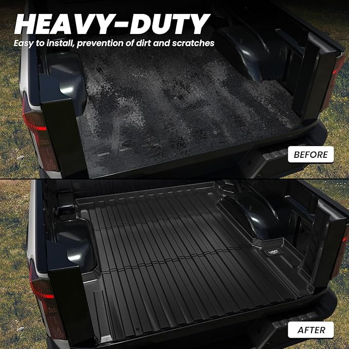 LASFIT Truck Bed Mat 2019-2026 for Chevrolet Chevy Silverado 1500 | GMC Sierra 1500 (Only Fit 5.8FT Bed), Bed Liner for Chevy Silverado GMC Sierra 1500, Not Fit Optional CarbonPro Bed