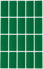 Royal Green Label Badge Stickers for Kids 1.57inch x 0.75 inch Rectangular Labels in Green (40mm x 19) - 100 Pack