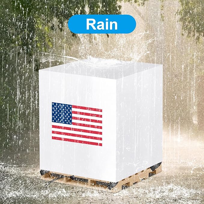 Pallet Cover Tarp Waterproof, Pallet Covers Heavy Duty Waterproof bulk Pallet Covers 48 x 48 x 60'' Outdoor Pallets Tarps Bulk Box Cover 48 x 48 x 60'' Custom White Fits Wood Patio Furniture