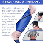 rester's choice Ice Pack for Injuries Reusable, Soft Gel Flexible - (Large: 11"x14.5") for Hip, Shoulder, Knee, Back - Comfy Cold Pack Compress for Swelling, Bruises, Surgery (Lavender, 1 Pack)