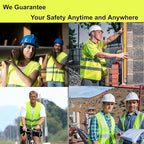 Safety Vests 20 Pack Bulk - Yellow Reflective High Visibility Construction ANSI Class 2 Work Vests for Men,Woman,Hi Vis Mesh and Neon Silver Strip