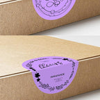 3 X 3 Inch Round Thermal Labels Circle Color Coding Labels Printable Waterproof 500PCS Round Stickers Adhesive Writable for Office, Home, Garage, DIY Sticker,Barcodes,Name Tag, Light Purple